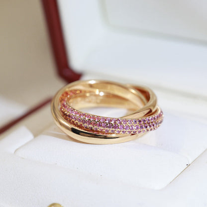[Resenly Jewelry]TRINITY 3.2MM RING PINK DIAMOND