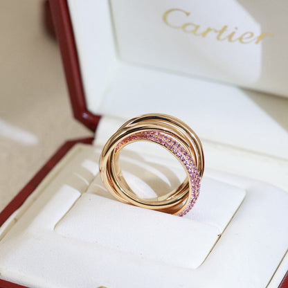 [Resenly Jewelry]TRINITY 3.2MM RING PINK DIAMOND