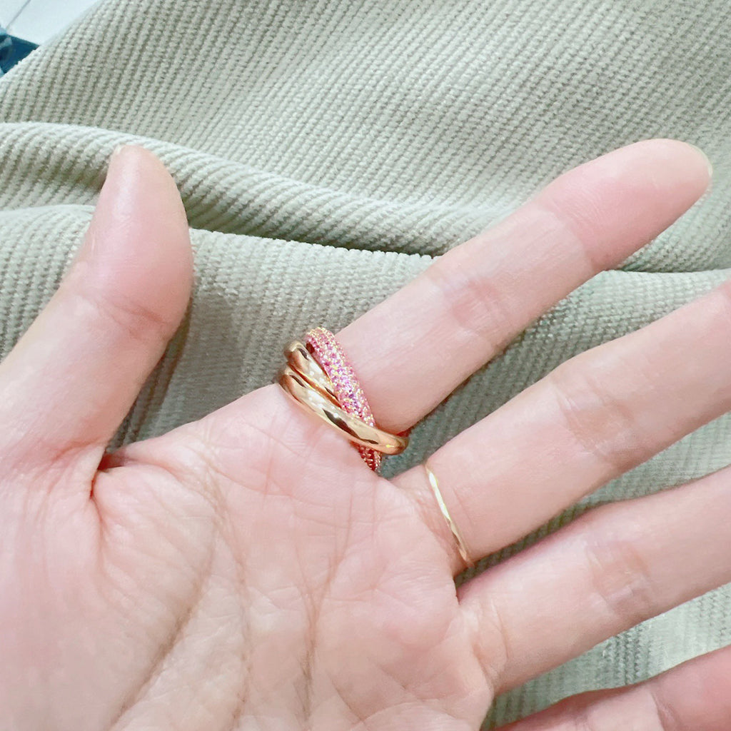 [Resenly Jewelry]TRINITY 3.2MM RING PINK DIAMOND