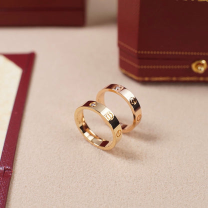 [Resenly Jewelry]LOVE 4MM 1 DIAMOND RING