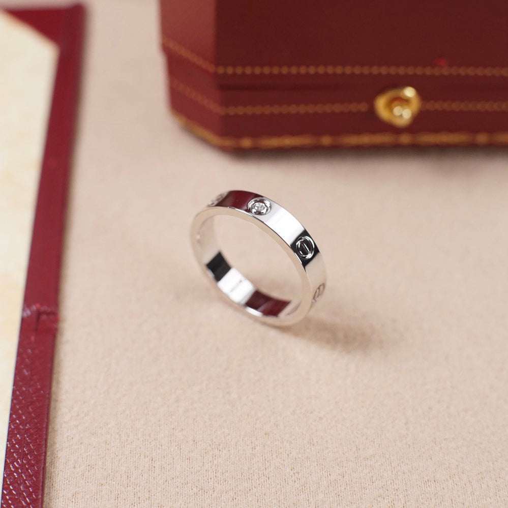 [Resenly Jewelry]LOVE 4MM 1 DIAMOND RING