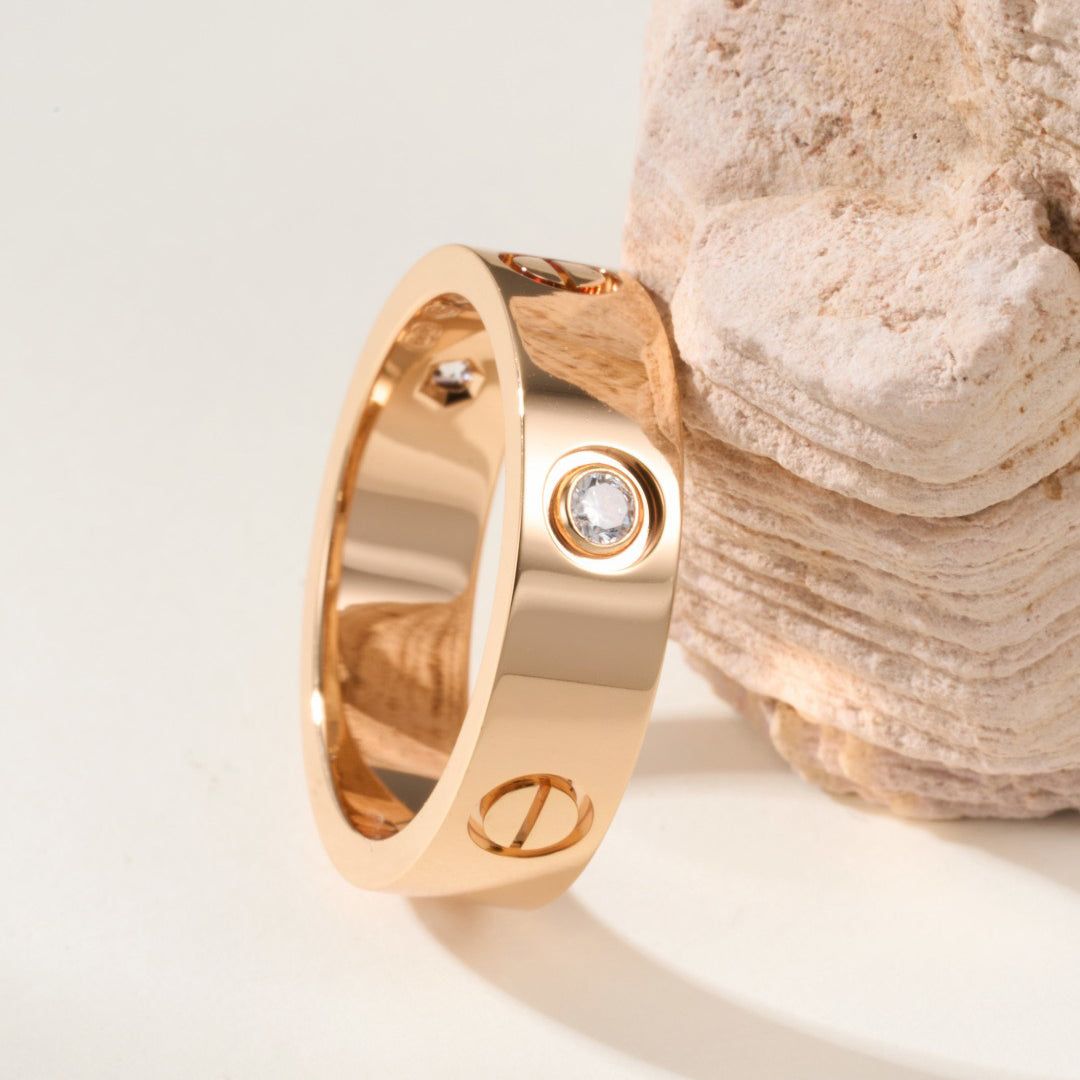 [Resenly Jewelry]LOVE 4MM 1 DIAMOND RING