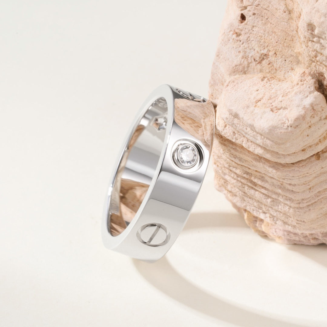 [Resenly Jewelry]LOVE 4MM 1 DIAMOND RING