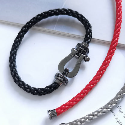 [Resenly Jewelry]FORCE LARGE SERIES HORSESHOE BLACK SAMURAI BRACELET