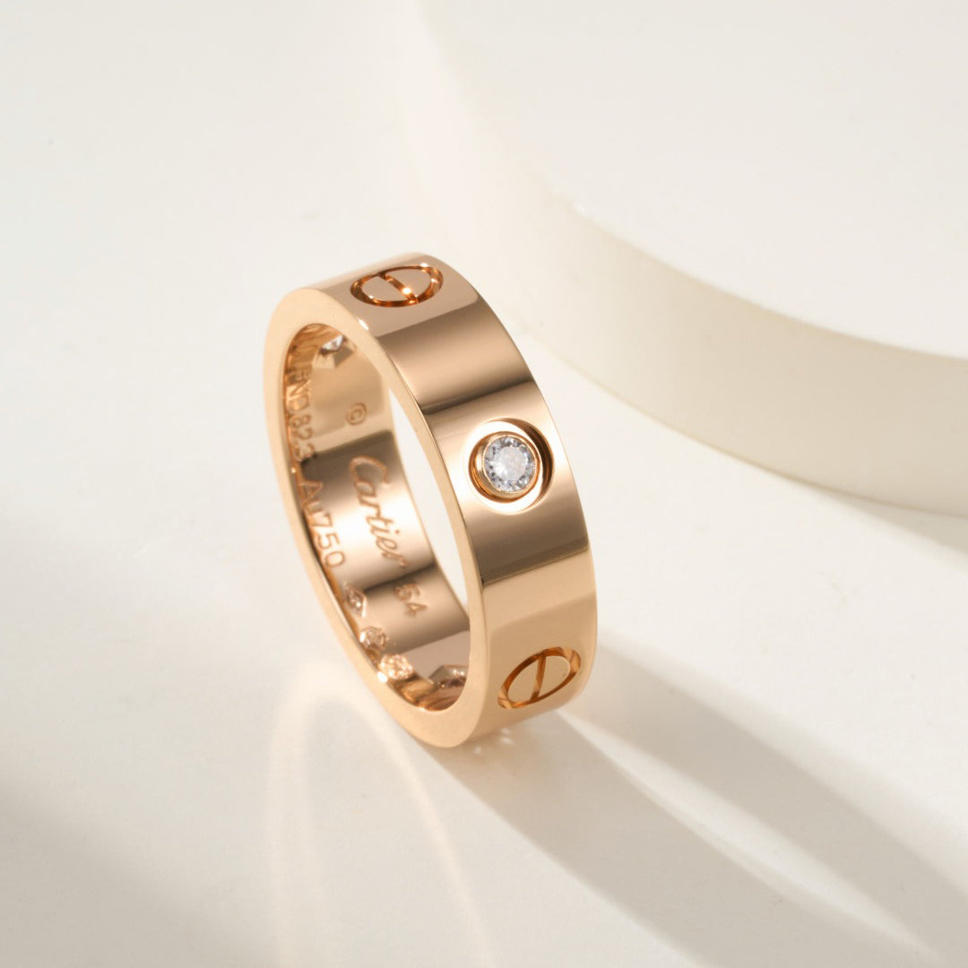[Resenly Jewelry]LOVE 4MM 1 DIAMOND RING