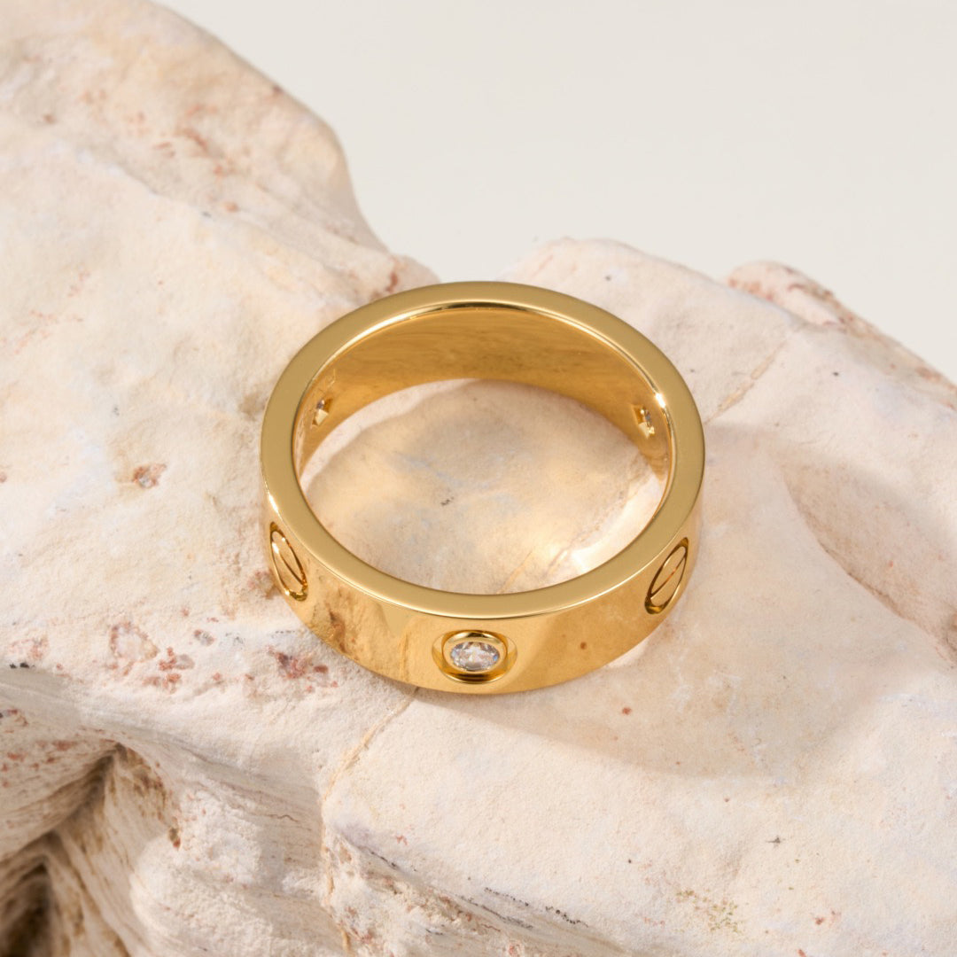 [Resenly Jewelry]LOVE 4MM 1 DIAMOND RING