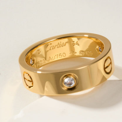 [Resenly Jewelry]LOVE 4MM 1 DIAMOND RING