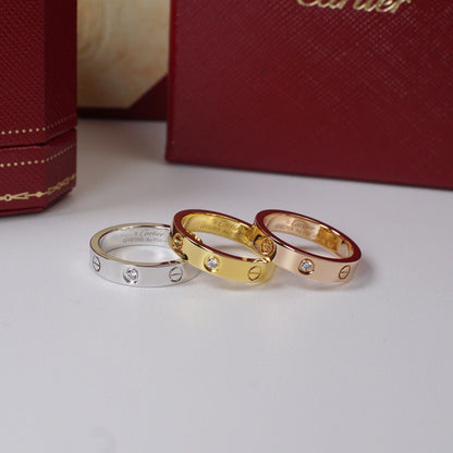 [Resenly Jewelry]LOVE 4MM 1 DIAMOND RING