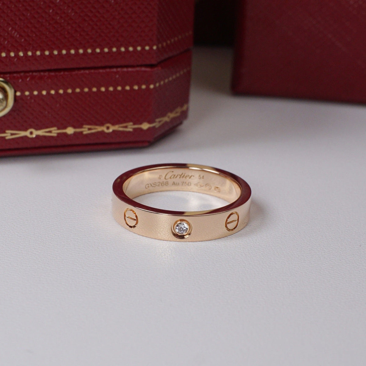 [Resenly Jewelry]LOVE 4MM 1 DIAMOND RING