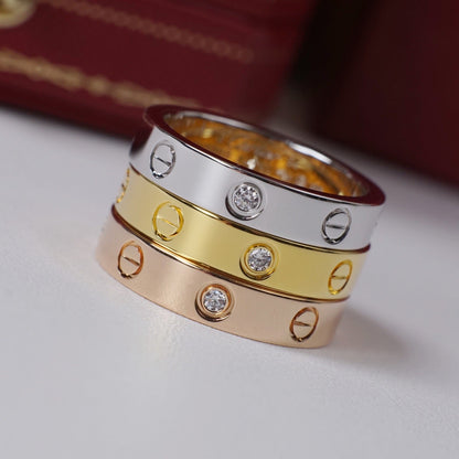 [Resenly Jewelry]LOVE 4MM 1 DIAMOND RING