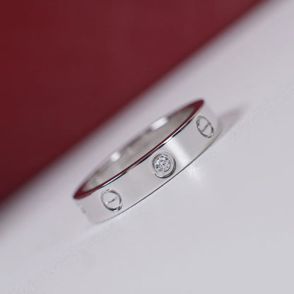 [Resenly Jewelry]LOVE 4MM 1 DIAMOND RING