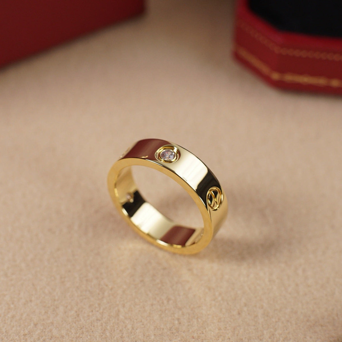 [Resenly Jewelry]LOVE 5.5MM 3 DIAMOND RING