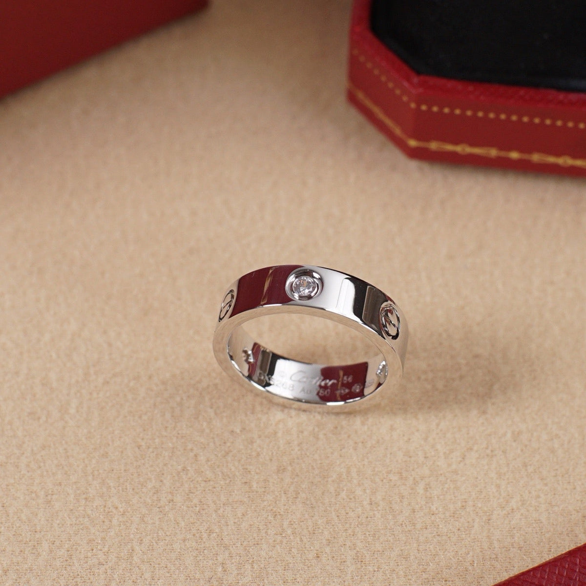 [Resenly Jewelry]LOVE 5.5MM 3 DIAMOND RING