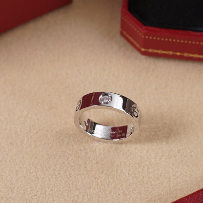 [Resenly Jewelry]LOVE 5.5MM 3 DIAMOND RING