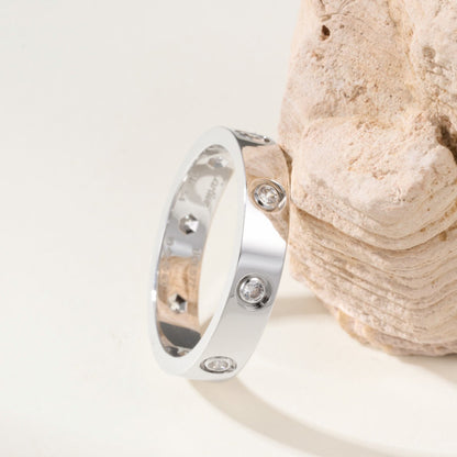 [Resenly Jewelry]LOVE 4MM 8 DIAMOND RING