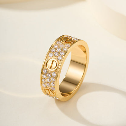[Resenly Jewelry]LOVE RING 5.5MM DIAMONDS PAVED