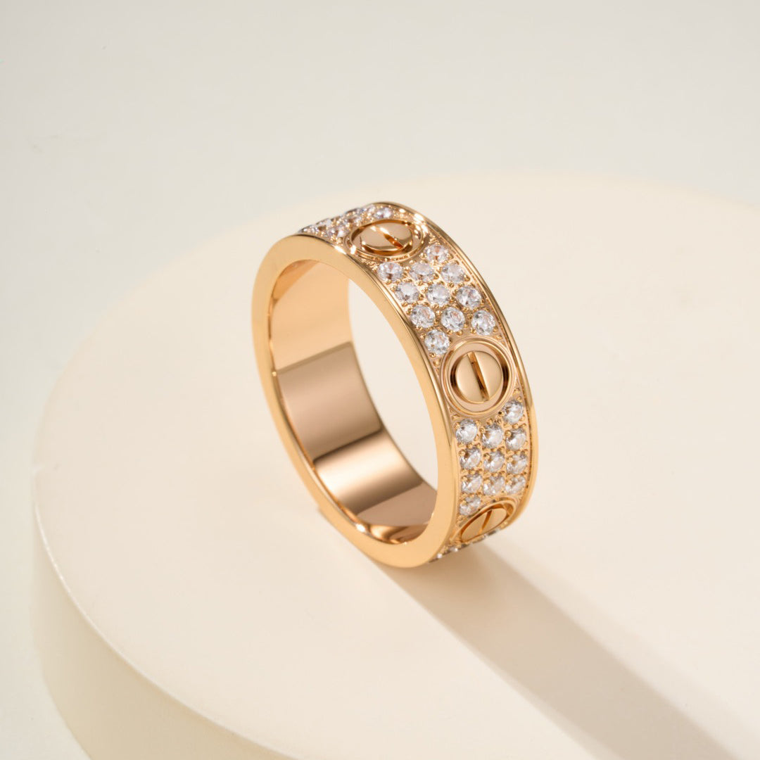 [Resenly Jewelry]LOVE RING 5.5MM DIAMONDS PAVED