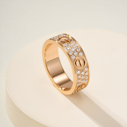 [Resenly Jewelry]LOVE RING 5.5MM DIAMONDS PAVED