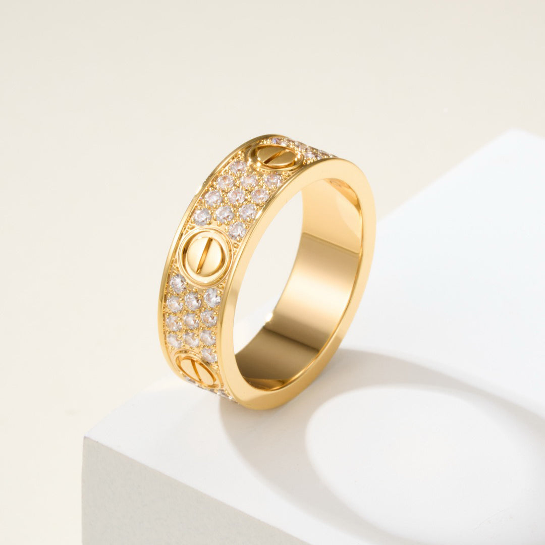 [Resenly Jewelry]LOVE RING 5.5MM DIAMONDS PAVED