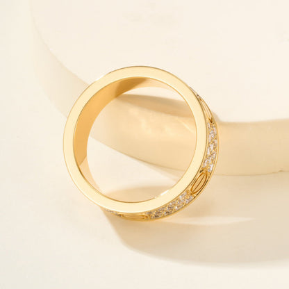 [Resenly Jewelry]LOVE RING 5.5MM DIAMONDS PAVED
