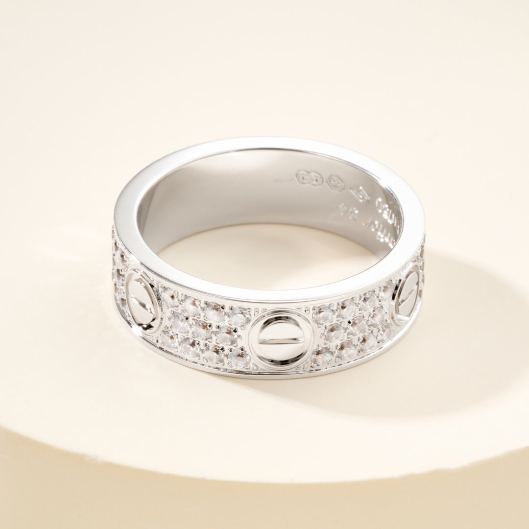 [Resenly Jewelry]LOVE RING 5.5MM DIAMONDS PAVED