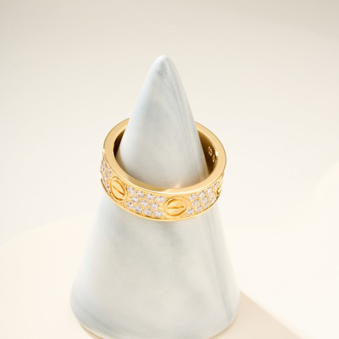 [Resenly Jewelry]LOVE RING 5.5MM DIAMONDS PAVED