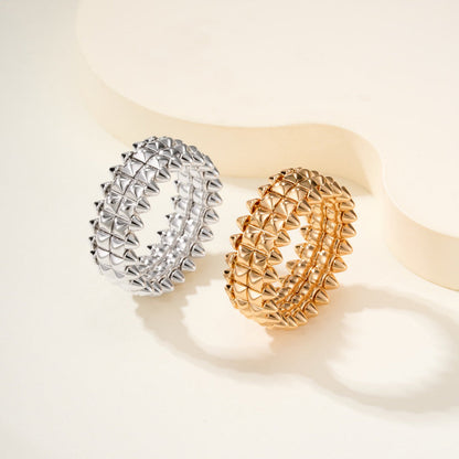 [Resenly Jewelry]CLASH 9.2MM DOUBLE ROW RING