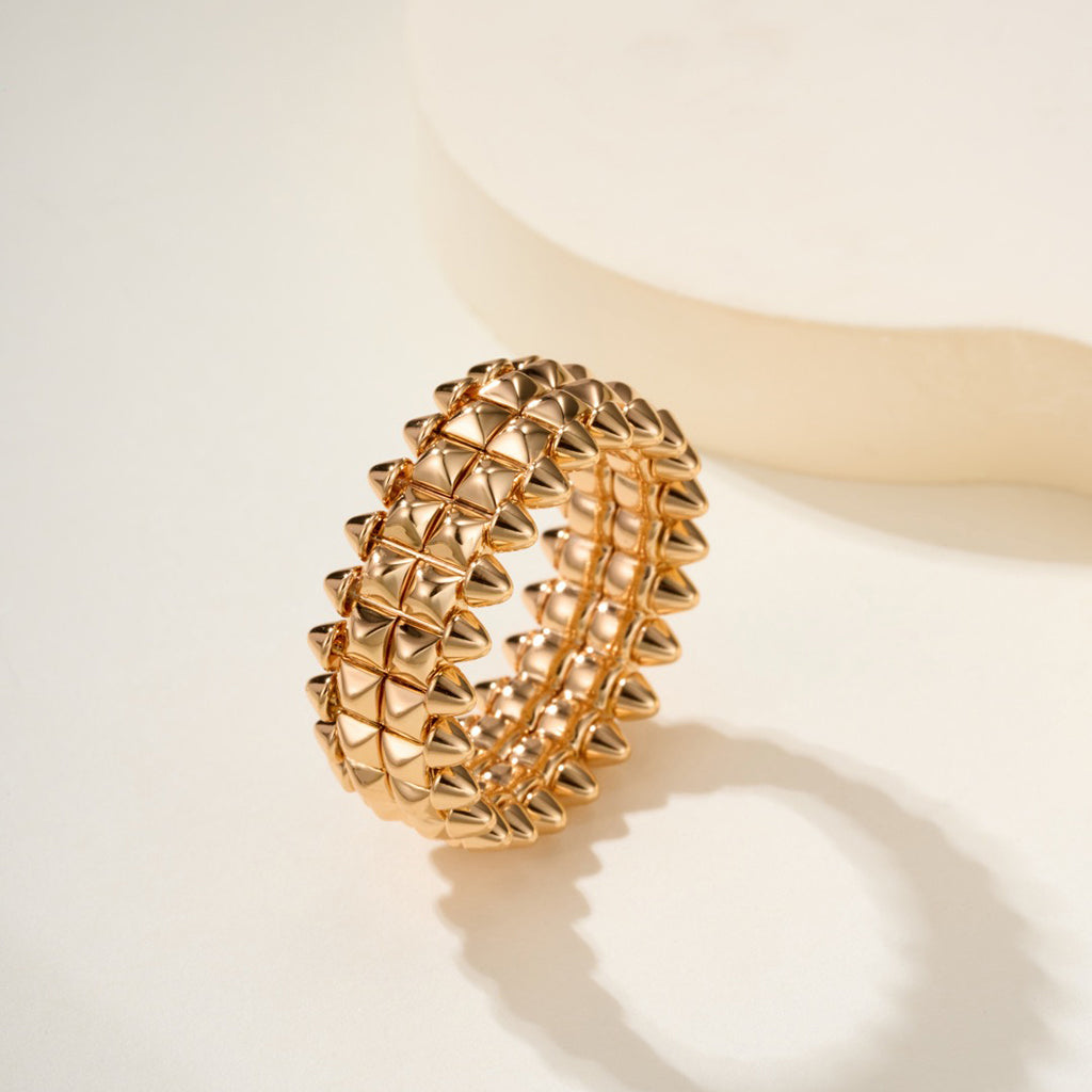[Resenly Jewelry]CLASH 9.2MM DOUBLE ROW RING