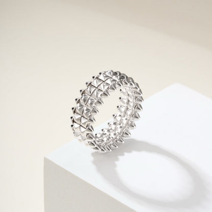 [Resenly Jewelry]CLASH 9.2MM DOUBLE ROW RING