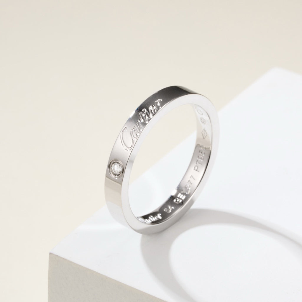 [Resenly Jewelry]LOVE RING 4MM 1 DIAMOND