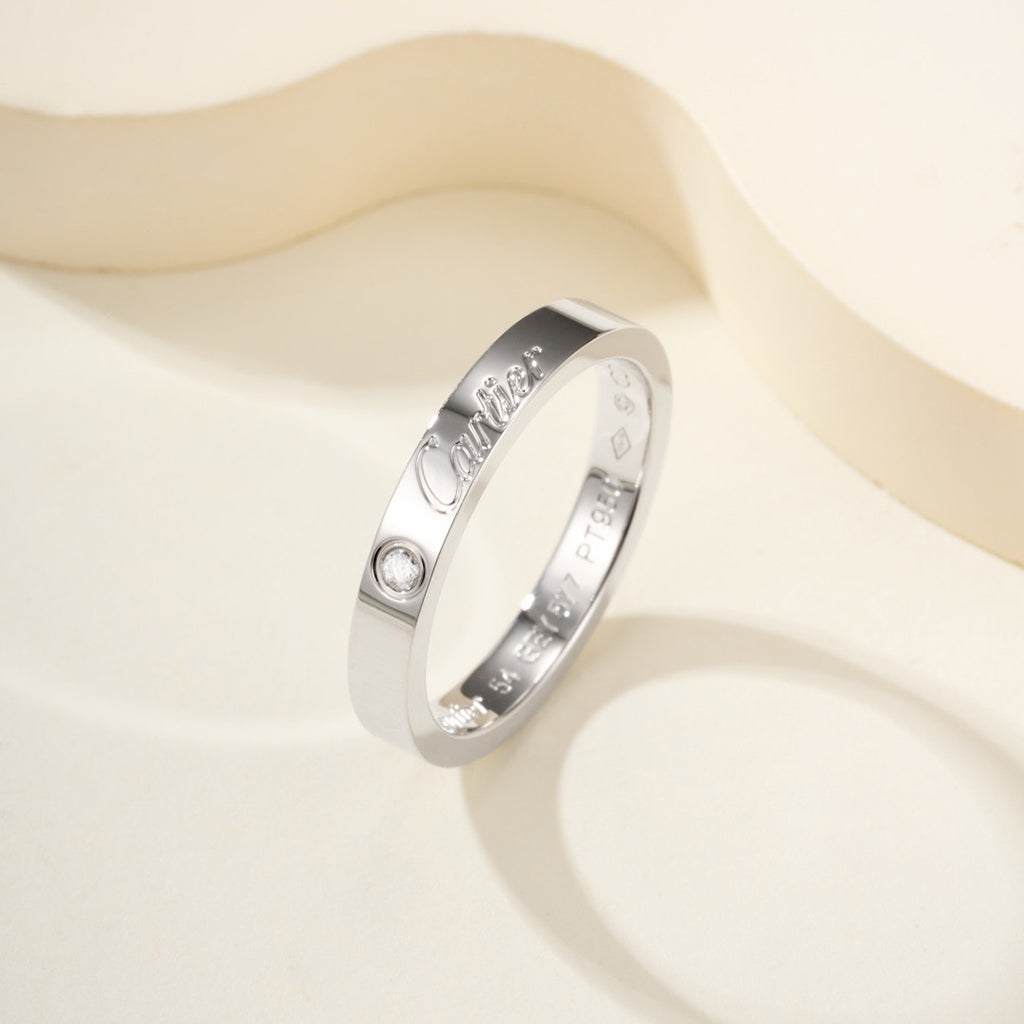 [Resenly Jewelry]LOVE RING 4MM 1 DIAMOND