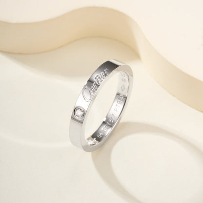 [Resenly Jewelry]LOVE RING 4MM 1 DIAMOND