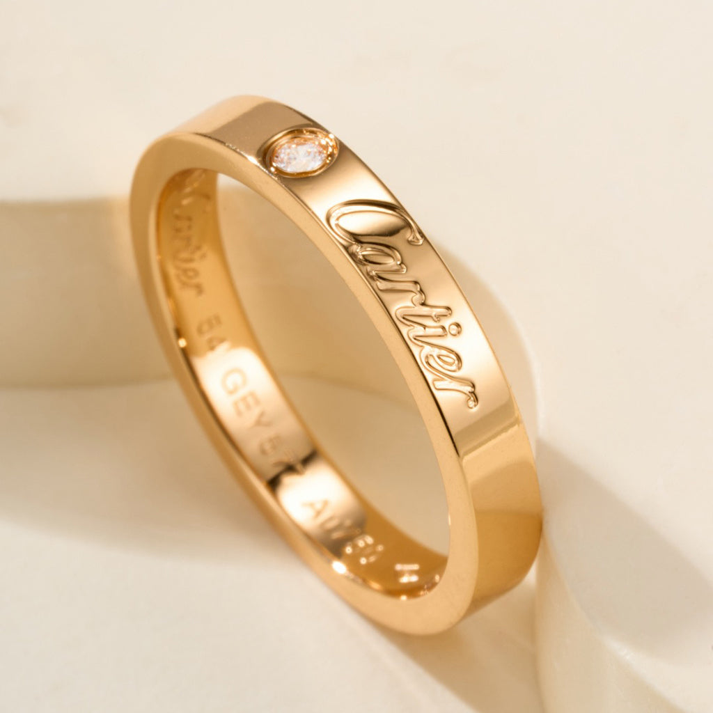 [Resenly Jewelry]LOVE RING 4MM 1 DIAMOND