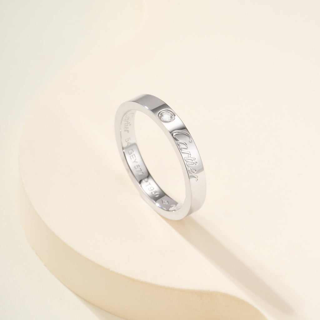 [Resenly Jewelry]LOVE RING 4MM 1 DIAMOND
