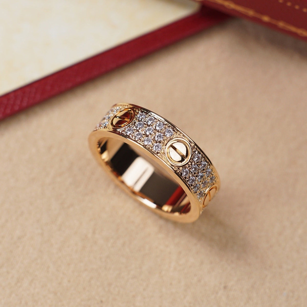 [Resenly Jewelry]LOVE RING 5.5MM DIAMONDS PAVED