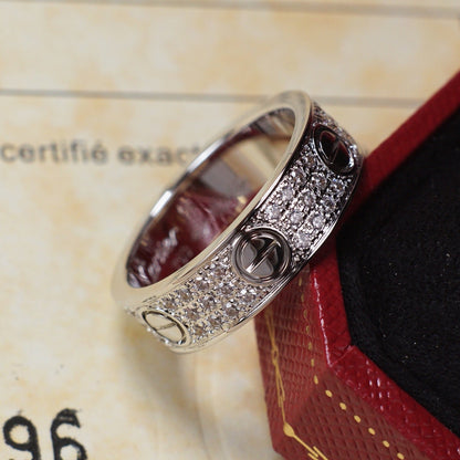 [Resenly Jewelry]LOVE RING 5.5MM DIAMONDS PAVED