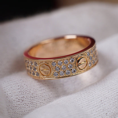 [Resenly Jewelry]LOVE RING 5.5MM DIAMONDS PAVED