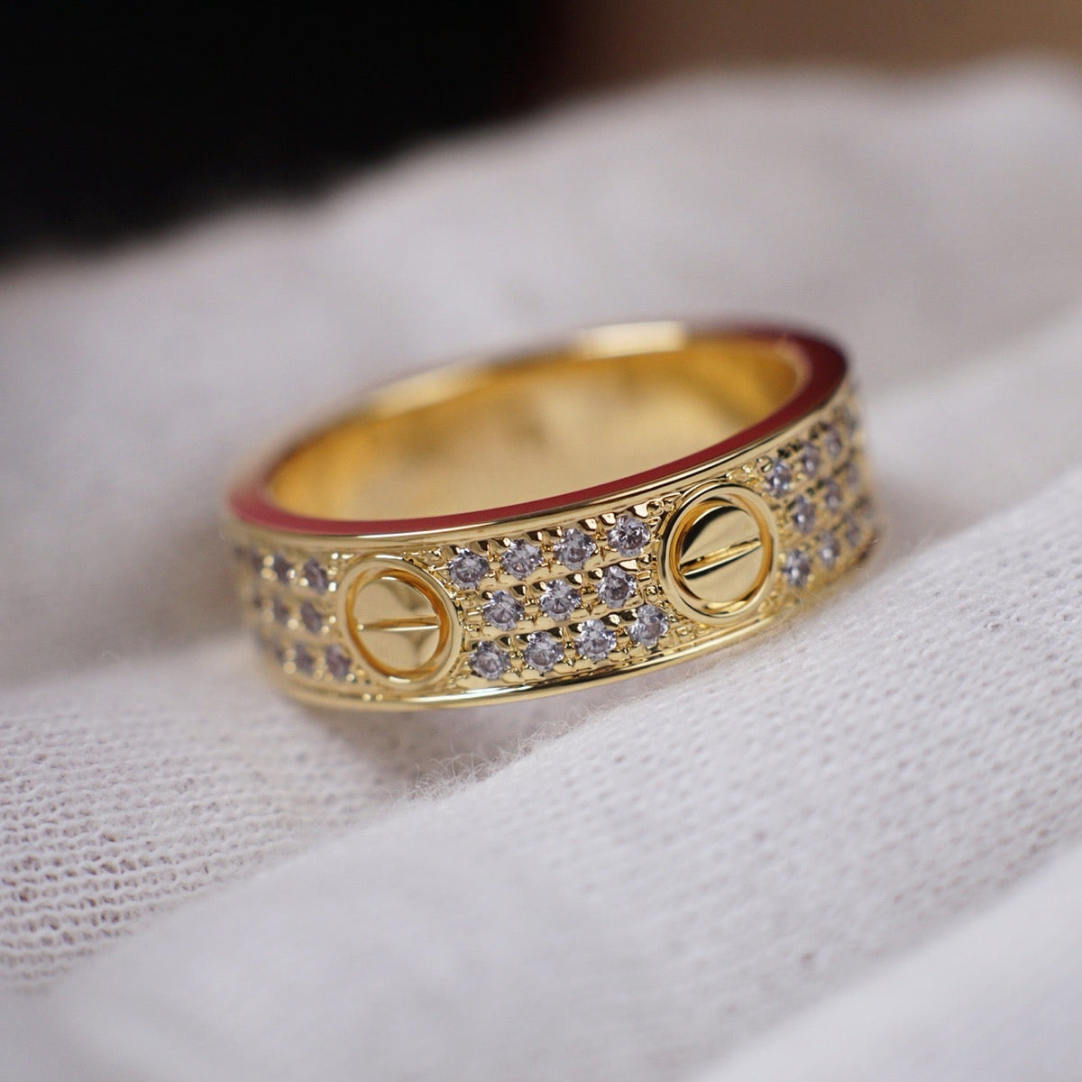 [Resenly Jewelry]LOVE RING 5.5MM DIAMONDS PAVED