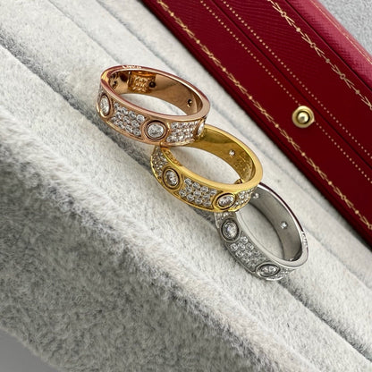 [Resenly Jewelry]LOVE 5.5MM FULL-PAVE 6-DIAMOND RING