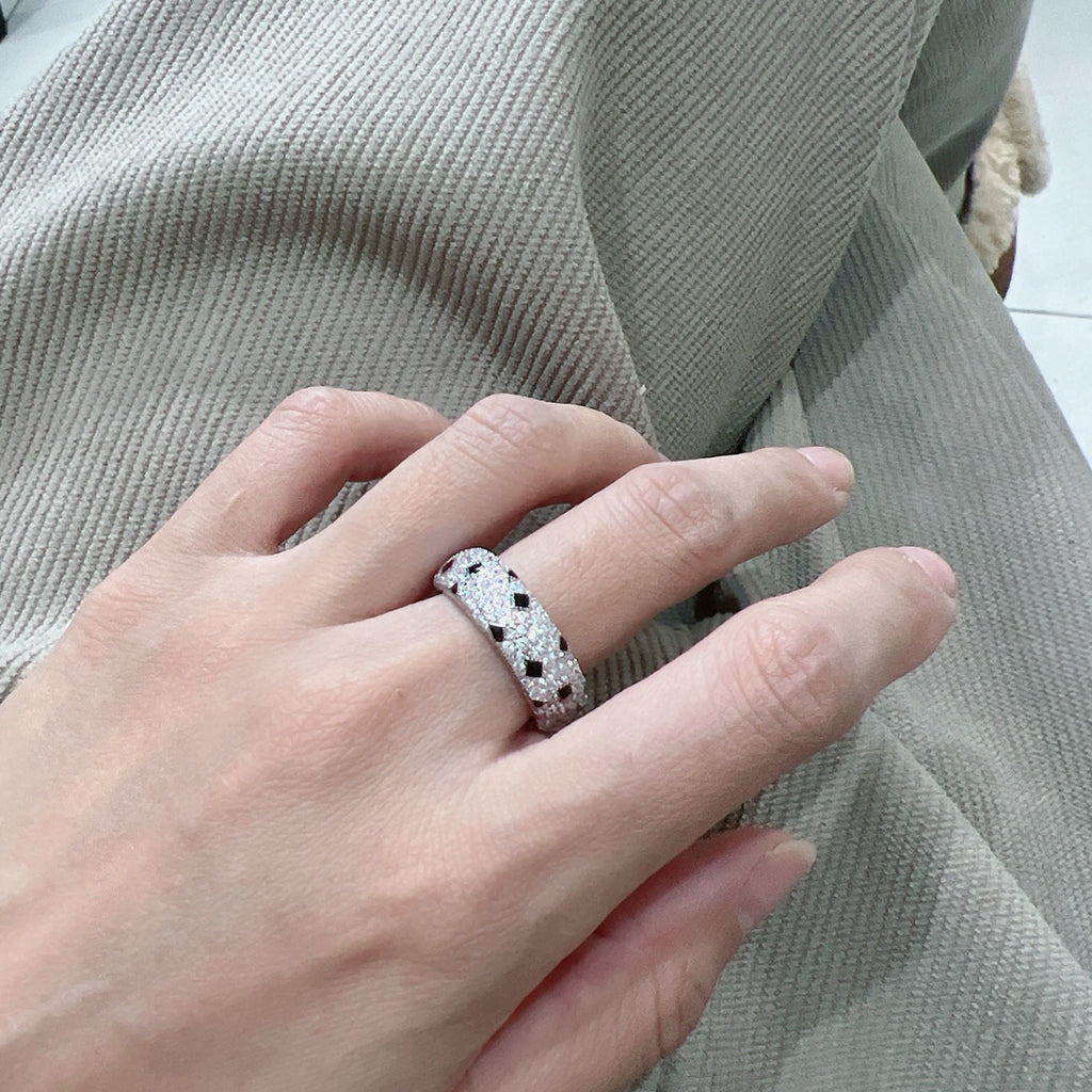[Resenly Jewelry]PANTHERE SPOTTED FULL DIAMOND RING