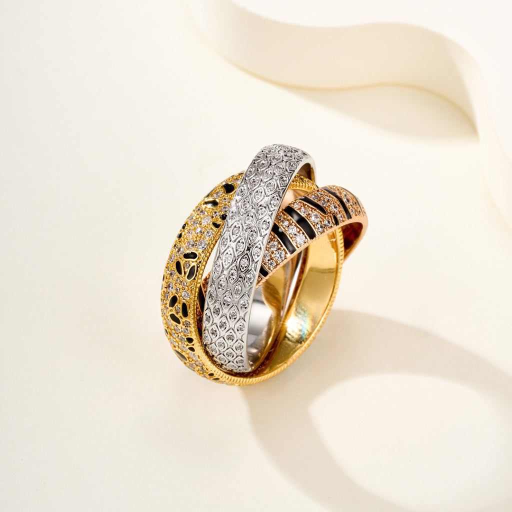 [Resenly Jewelry]TRINITY  RING LEOPARD PRINT