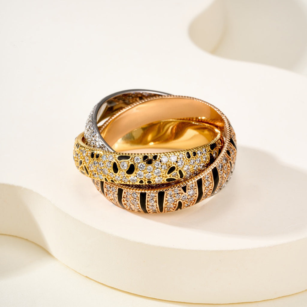 [Resenly Jewelry]TRINITY  RING LEOPARD PRINT