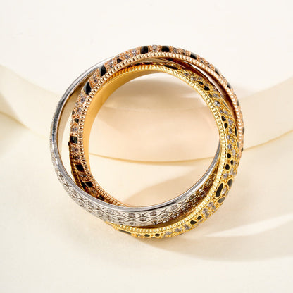 [Resenly Jewelry]TRINITY  RING LEOPARD PRINT