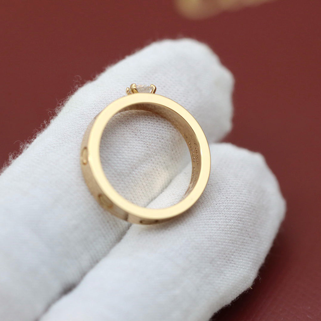 [Resenly Jewelry]LOVE RING 3.6MM 1 BIG DIAMOND