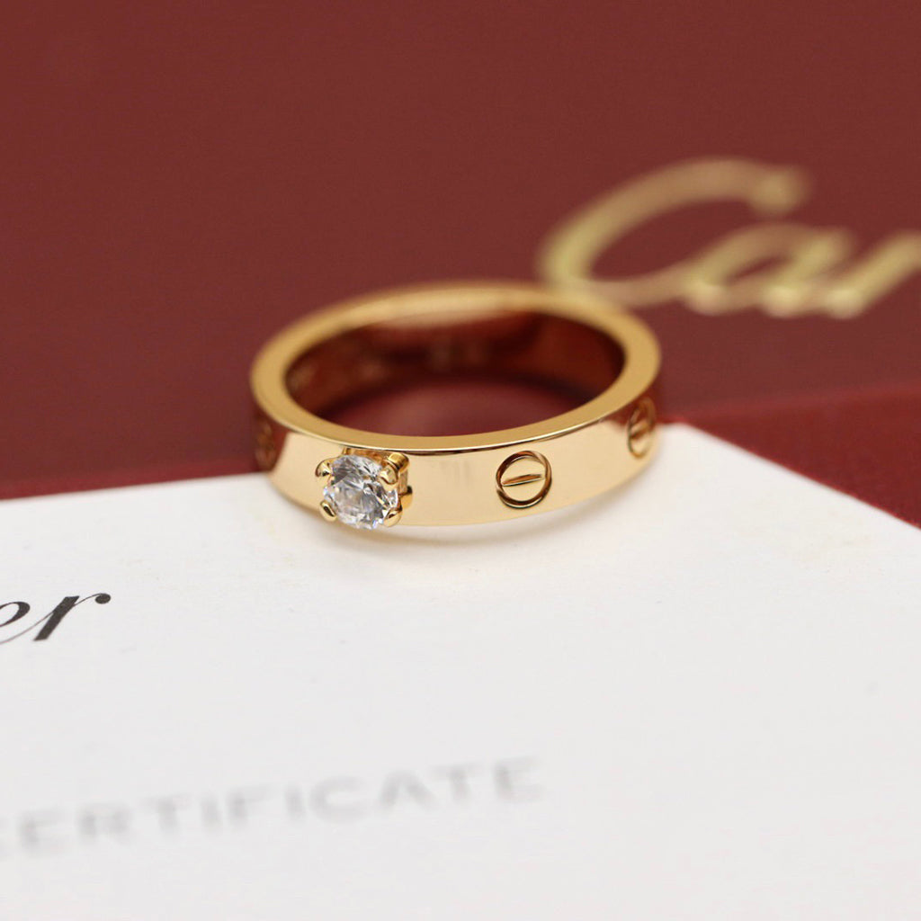 [Resenly Jewelry]LOVE RING 3.6MM 1 BIG DIAMOND