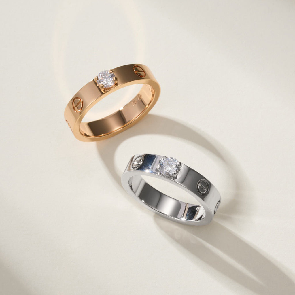[Resenly Jewelry]LOVE RING 3.6MM 1 BIG DIAMOND