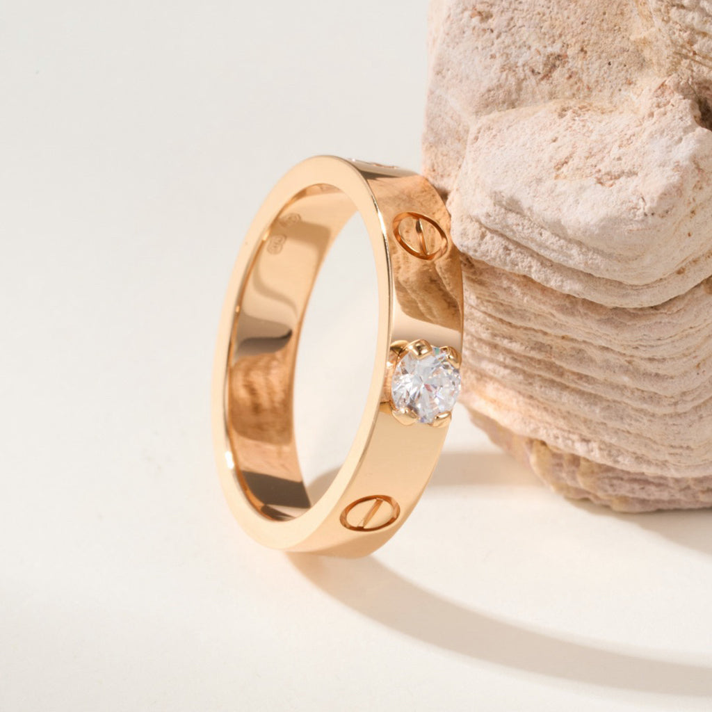 [Resenly Jewelry]LOVE RING 3.6MM 1 BIG DIAMOND
