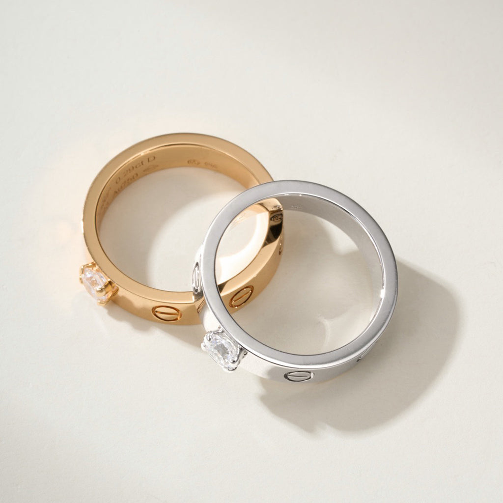 [Resenly Jewelry]LOVE RING 3.6MM 1 BIG DIAMOND