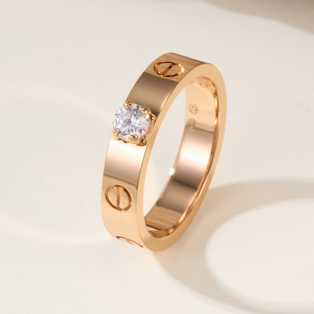 [Resenly Jewelry]LOVE RING 3.6MM 1 BIG DIAMOND