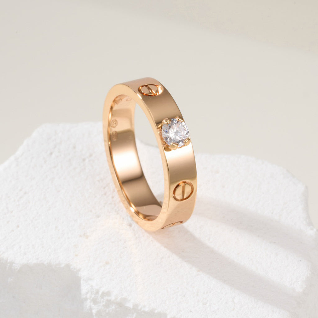 [Resenly Jewelry]LOVE RING 3.6MM 1 BIG DIAMOND
